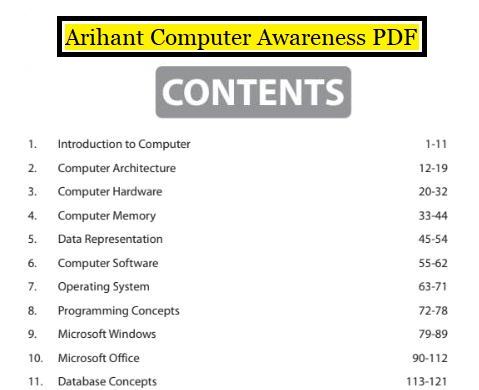 Computer Awareness PDF by Arihant Publication